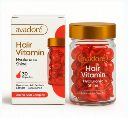 Avadoré Hair Vitamin – Hyaluronic Shine, Ser pentru păr cu Acid Hialuronic (30 capsule) [1]