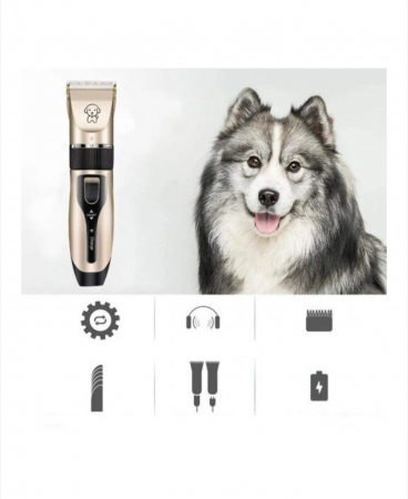 Mașină de Tuns Reîncărcabilă pentru Câini și Pisici – Tundere Ușoară și Silențioasă, Auriu [1]