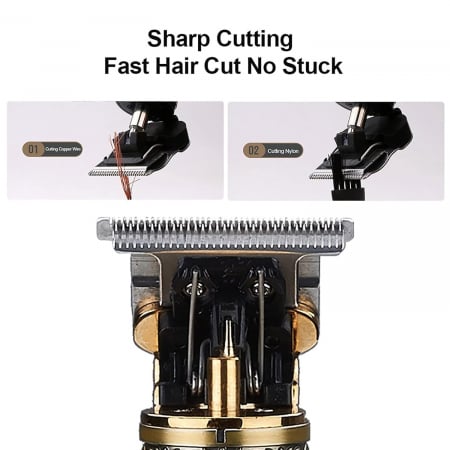 Masina de tuns barbateasca, Electrica, Profesionala, Otel, 4 capete [2]