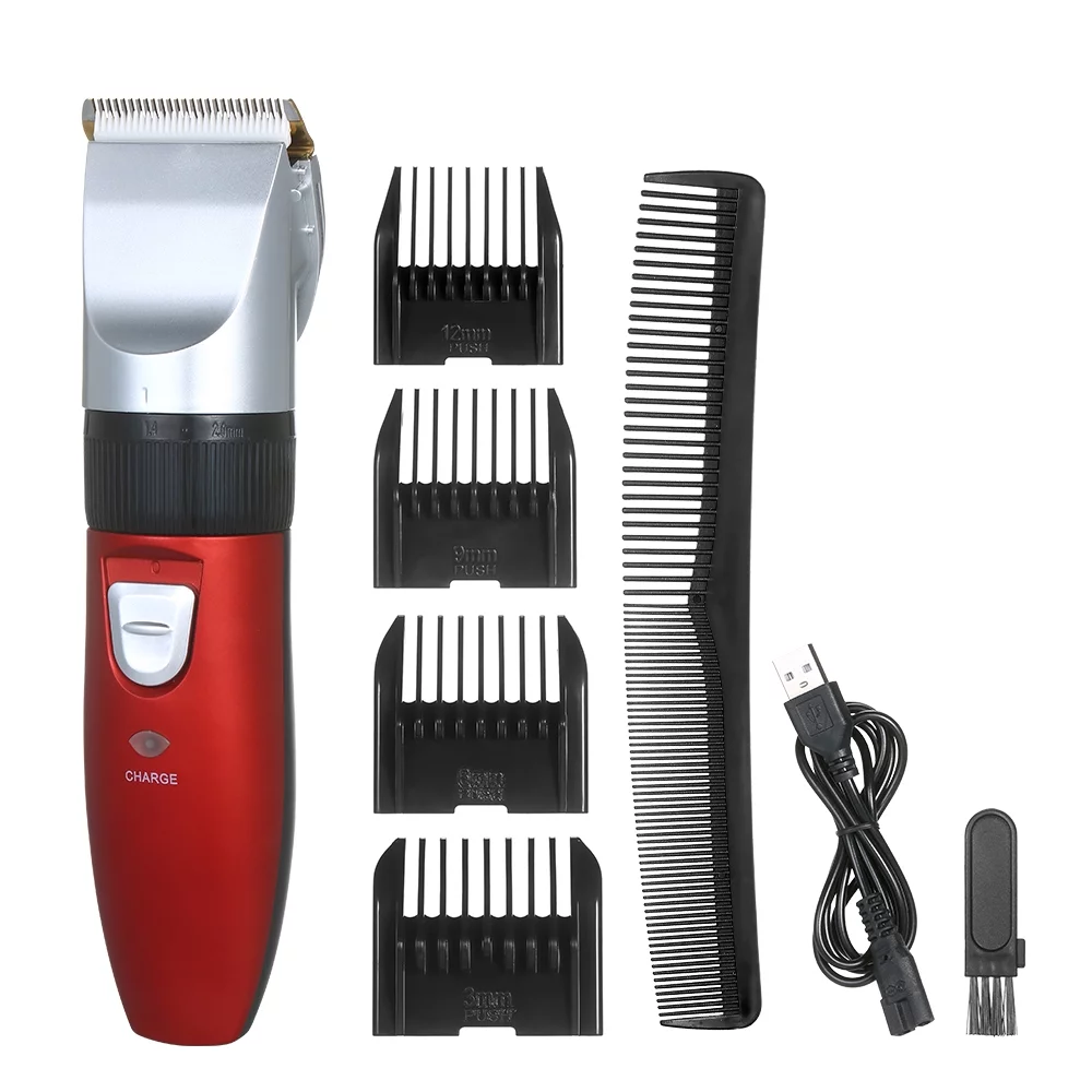 INGRIJIRE ANIMALE COMPANIE - Mașină de Tuns Profesională Daling, Lame Titan și Cuțit Ceramic, Acumulator Reîncărcabil, Silentioasă, cu Accesorii Incluse