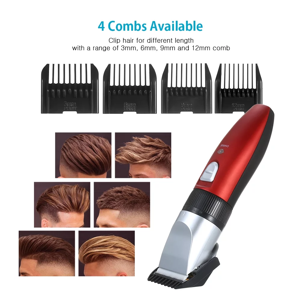 Mașină de Tuns Profesională Daling, Lame Titan și Cuțit Ceramic, Acumulator Reîncărcabil, Silentioasă, cu Accesorii Incluse [4]