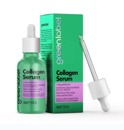 GREENLABEL - Ser Anti-Rid Greenlabel cu Colagen & Acid Hialuronic – 30 ml