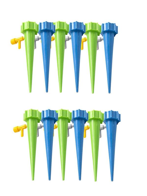 CASA SI GRADINA - Set 12 Picurători pentru Ghiveci sau Grădină din PVC cu Duza Reglabilă