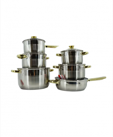 Set oale inox Blaumann BL1246TF, 12 piese, Capace Termorezistente, Compatibil Inductie [1]