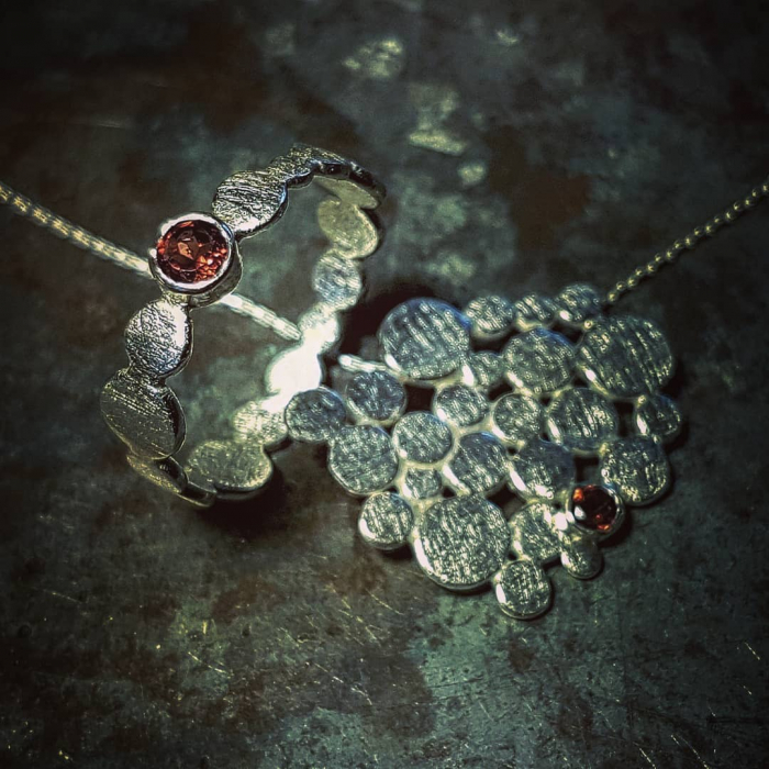 Inel de argint - Puncte, puncte [2]