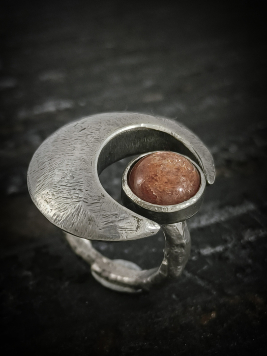 inel ''Eclipsa '' bijuterie uncat cu piatra soarelui [3]