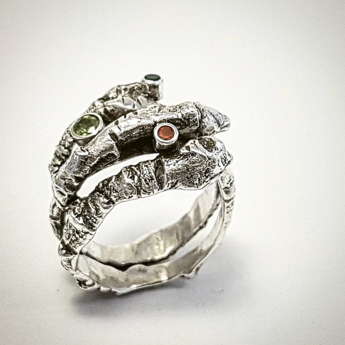 Inel de argint - bijuterie unicat - ”Îmbrățișări naturale” [3]