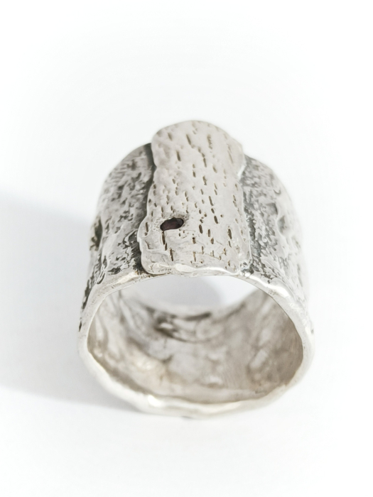 inel ''Copac'' bijuterie uncat cu granat [2]