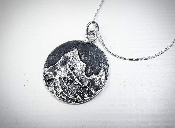 Pandantive unicat din argint –Lucrate manual, texturat organic muntos | Liana Jewelry [3]