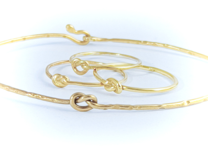 inel ''Nod'' bijuterie uncat placata cu aur [6]