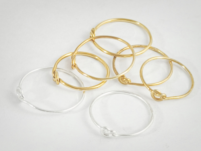 inel ''Nod'' bijuterie uncat placata cu aur [5]