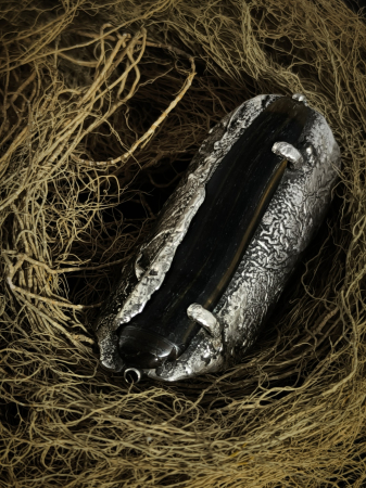 inel ''Antic '' bijuterie uncat cu granat si ochi de soim [1]