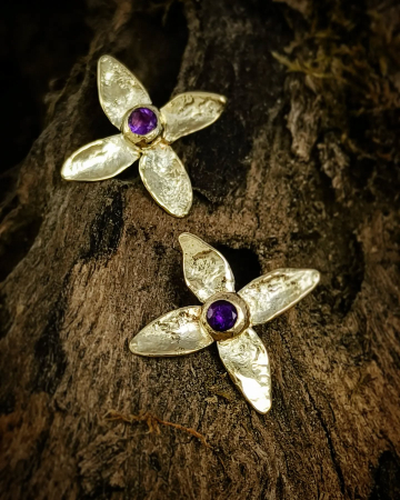 Cercei - Bijuterie unicat argint si aur Liana Jewelry