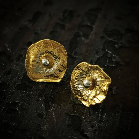 Cercei - Bijuterie unicat argint placati cu aur- Liana Jewelry