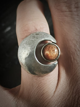 inel ''Eclipsa '' bijuterie uncat cu piatra soarelui [1]