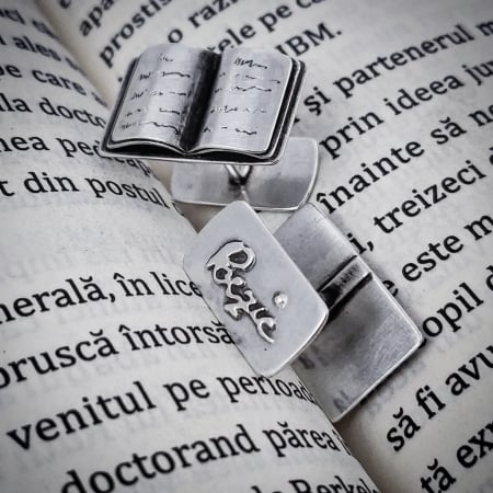 Butoni camasa - bijuterie unicat - argint_Poezie_BA001 [7]