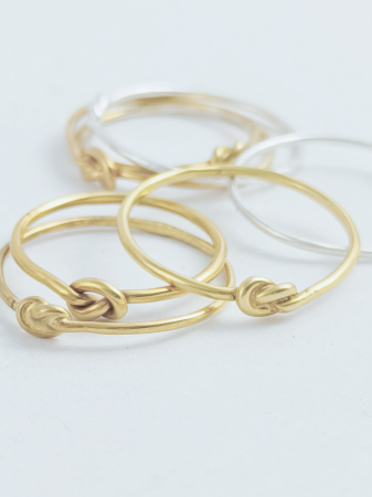 inel ''Nod'' bijuterie uncat placata cu aur [1]