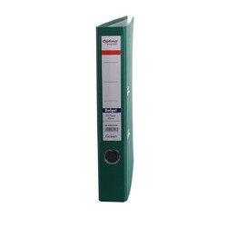 Biblioraft A4, plastifiat PP/paper, margine metalica, 50 mm, Optima Budget - verde [1]