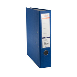 Biblioraft A4, plastifiat PP/paper, margine metalica, 75 mm, Optima Classic - albastru [1]