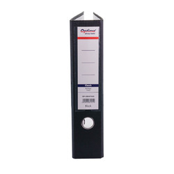 Biblioraft A4, plastifiat PP/paper, margine metalica, 75 mm, Optima Classic - negru [1]