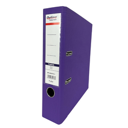 Biblioraft A4, plastifiat PP/PP, margine metalica, 75 mm, Optima Premium - violet [1]