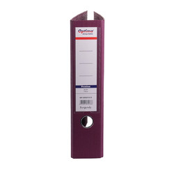 Biblioraft A4, plastifiat PP/PP, margine metalica, 75 mm, Optima Premium - visiniu [1]
