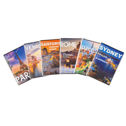 Caiet A4, 60 file, 80gsm, coperta carton 300gsm, design cities of the world - dictando [2]
