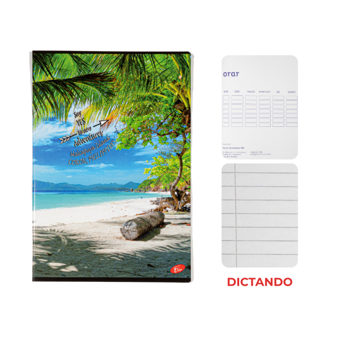 Caiet A4, 60 file, 80gsm, coperta carton 300gsm, design nature - dictando [1]