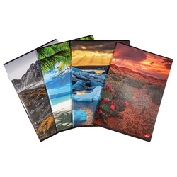 Caiet A4, 60 file, 80gsm, coperta carton 300gsm, design nature - matematica [2]
