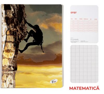 Caiet A5, 48 file, 80gsm, coperta carton 300gsm, design sports - matematica [1]