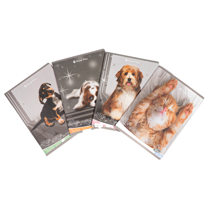 Caiet TIP2, 36 file, 80gsm, coperta carton 300gsm, design sweet pets [2]