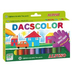Creioane cerate semi-soft, cutie carton, 12 culori/cutie, ALPINO DacsColor [1]