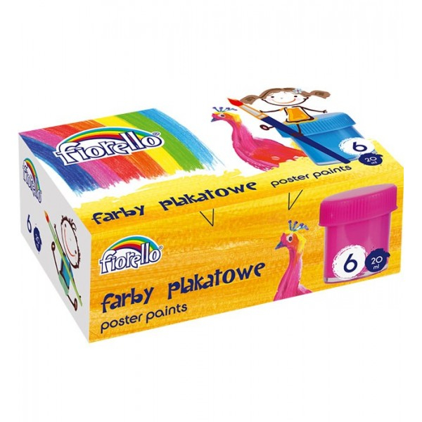 Culori tempera Fiorello, 6 culori x 20ml [1]