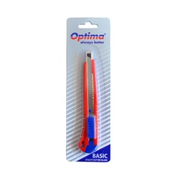 Cutter Optima Basic, lama 9mm SK7, sina metalica, ABS [1]