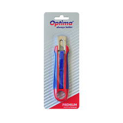 Cutter Optima Premium, lama trapezoidala SK5, auto-retractabil, sina metalica, ABS cu rubber grip [1]