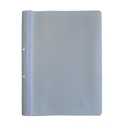 Dosar plastic PP cu sina, cu gauri, grosime 120/180 microni, 10 buc/set, Optima - gri [1]