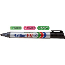 Permanent marker ARTLINE 107, corp plastic, varf rotund 1.5mm - negru [1]