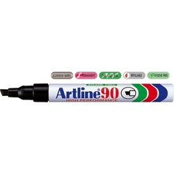 Permanent marker ARTLINE 90, corp metalic, varf tesit 2.0-5.0mm - negru [1]