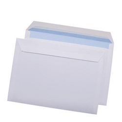 Plic C6 (114x162mm), lipire siliconica, 50 buc/set, Optima - alb [1]