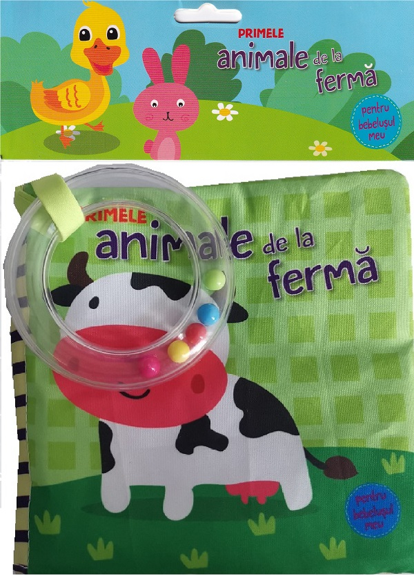 Primele animale de la ferma pentru bebelusul meu. Carte din material textil si jucarie [1]