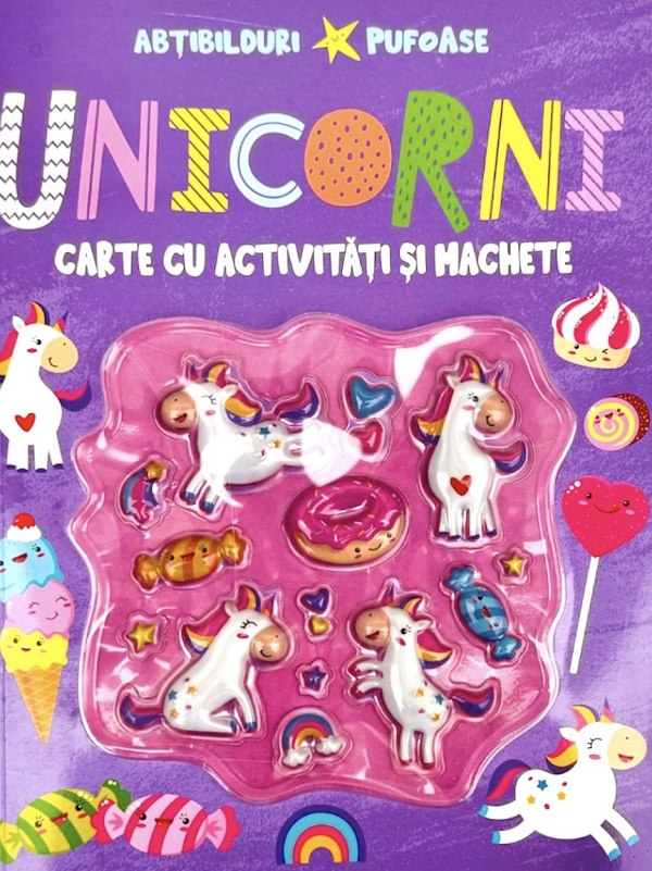 Unicorni. Abtibilduri pufoase. Carte cu activitati si machete [1]