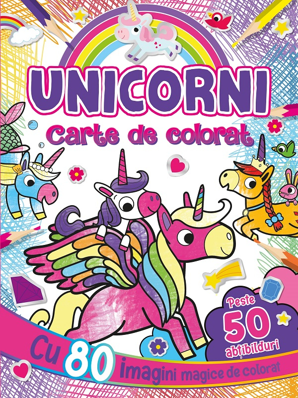 Unicorni. Carte de colorat cu peste 50 abtibilduri [1]