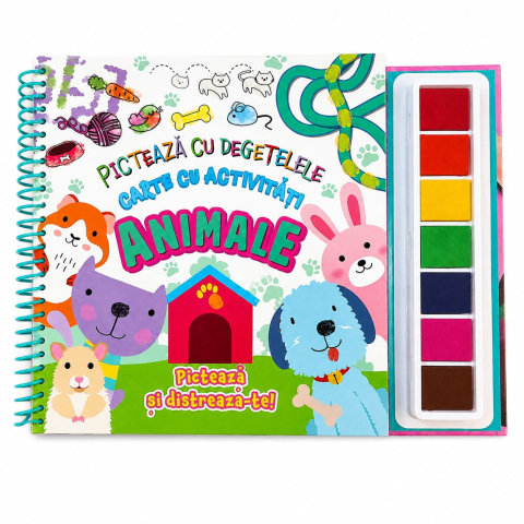 Carti Educative - Animale-Picteaza cu degetelele