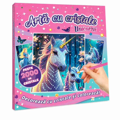 Carti pentru copii - Arta cu cristale unicorni