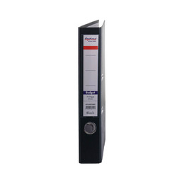 Accesorii de Birou - Biblioraft A4, plastifiat PP/paper, margine metalica, 50 mm, Optima Budget - negru