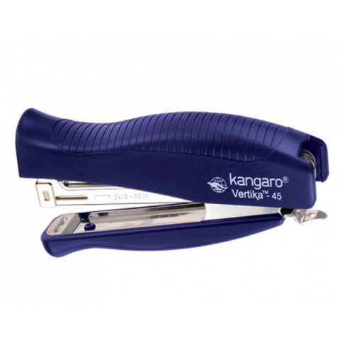 Accesorii de Birou - Capsator Kangaro VERTIKA-45, 24/6, 30 coli, 64mm, plastic, albastru