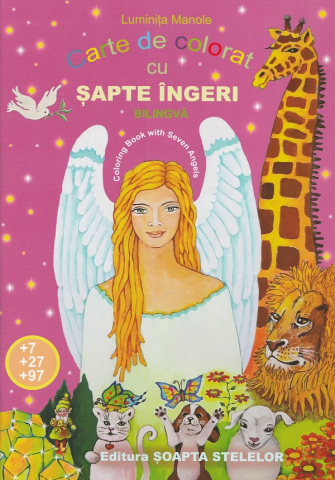 Carti de colorat - Carte de colorat cu sapte ingeri
