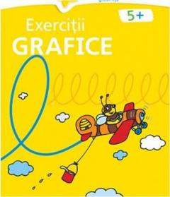 Carte Prescolara - Exercitii grafice 5 ani+ (galbena)