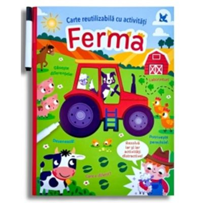 Practic pentru copii - Ferma. Carte reutilizabila cu activitati
