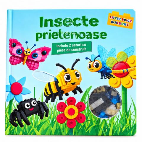 INSECTE PRIETENOASE-include 2 seturi cu piese de construit